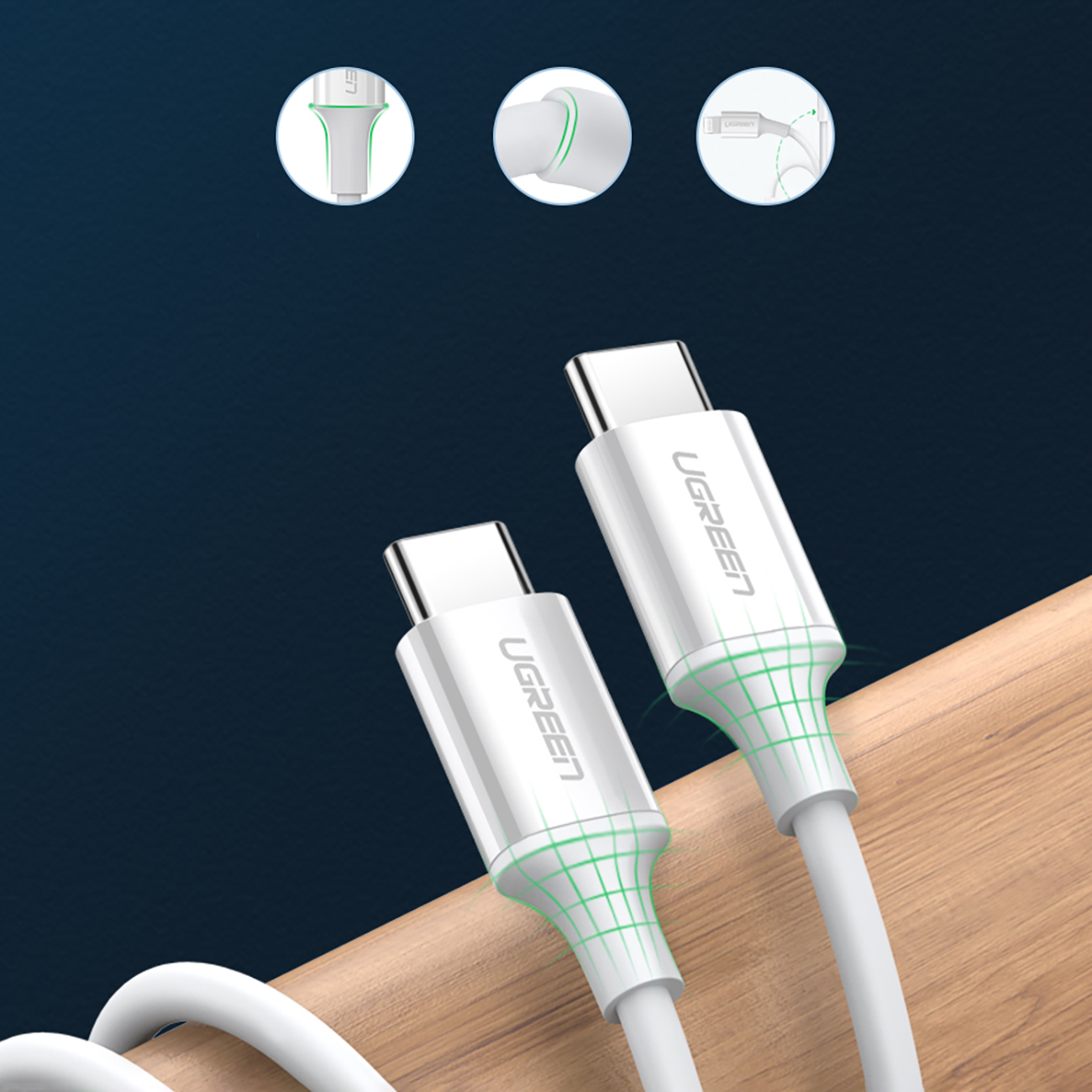 Durable Ugreen US264 60520 Cable Components